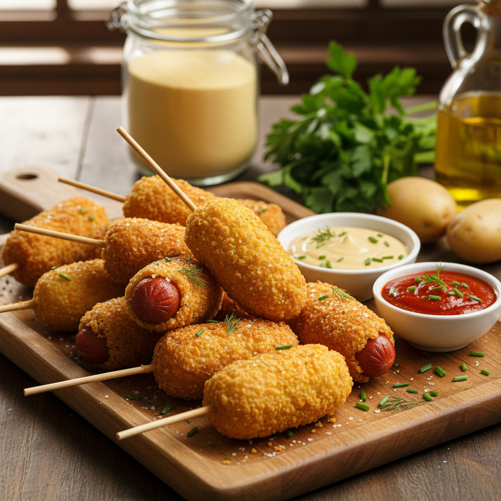 Corndogs sälber mache: S eifache Rezept für dehei