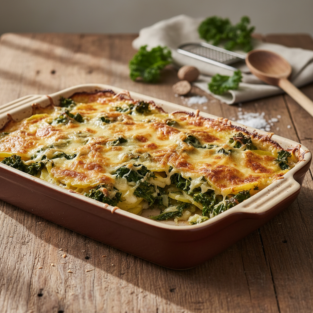 Eifachs Federkohlgratin: S Rezept für d’ganzi Familie
