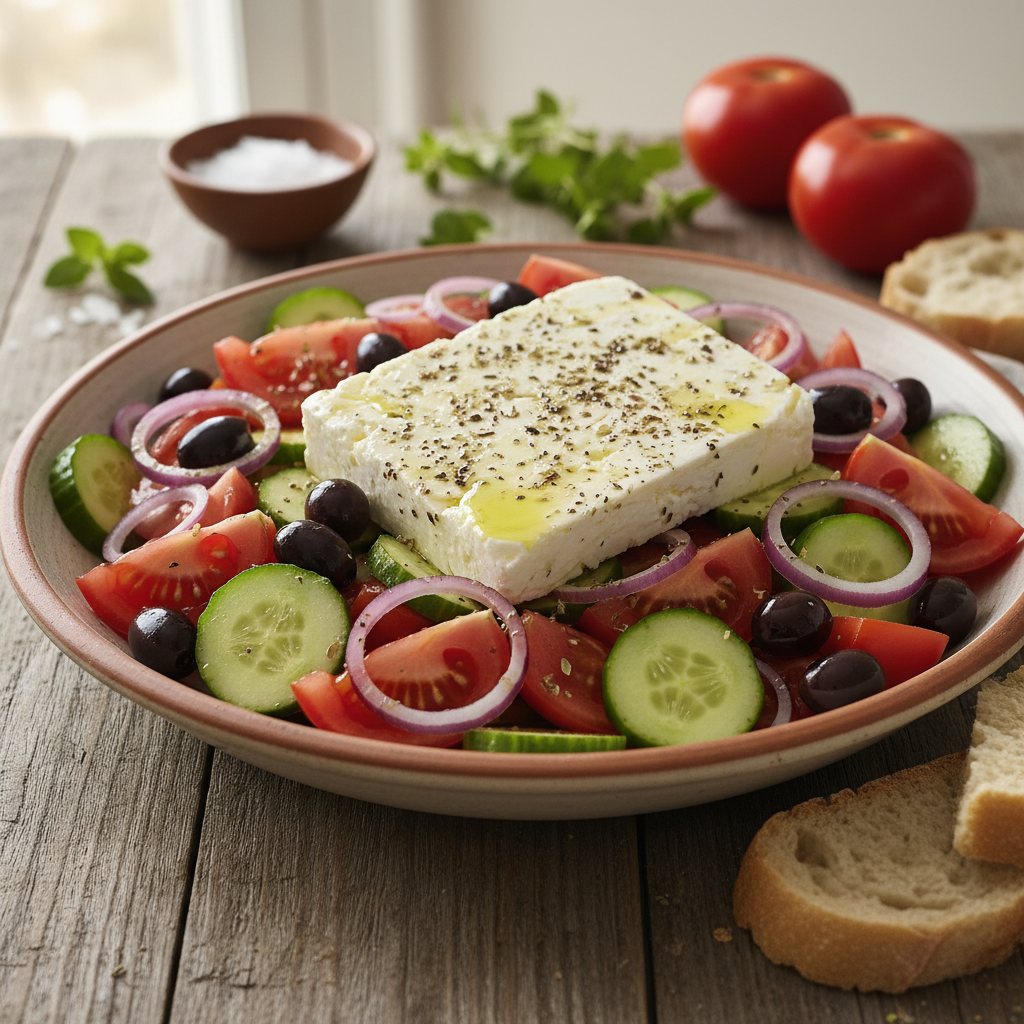 Griechische Salat: S beschte Rezäpt für de Summer