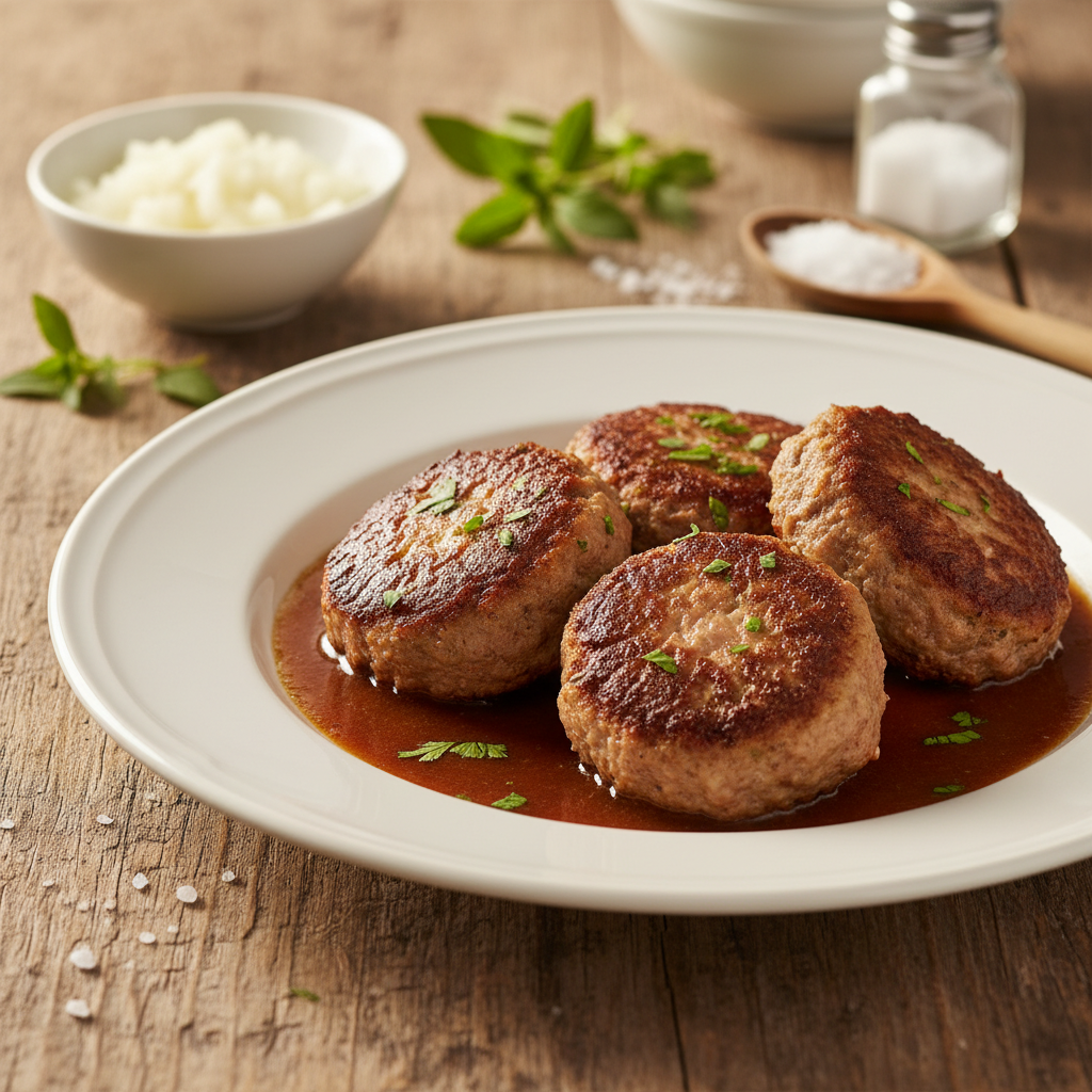 Hacktätschli Rezept: Usse knusprig und inne saftig