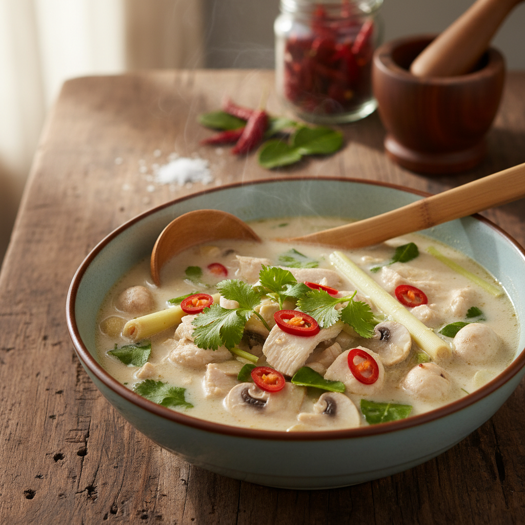 S beschte Tom Kha Gai Rezäpt: So glingts wie bim Thai