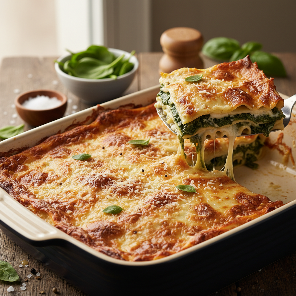 Spinatlasagne: S’eifache Rezept für di ganzi Familie