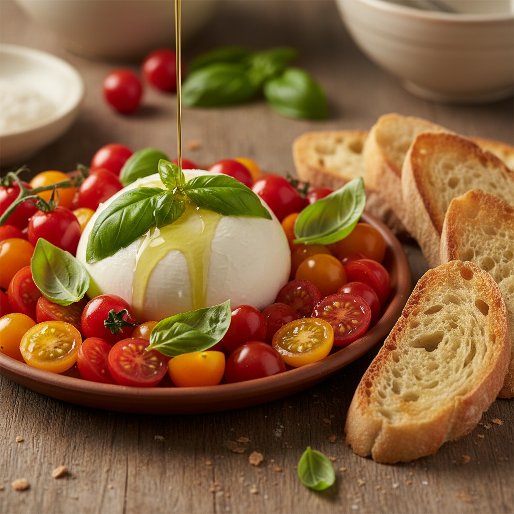 Burrata-Rezept: Mediterraner Genuss in wenigen Sekunden