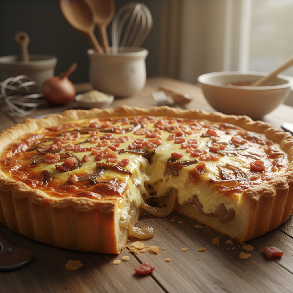 De perfekt Chäs-Chueche mit Späck und Zwibele – es Rezept