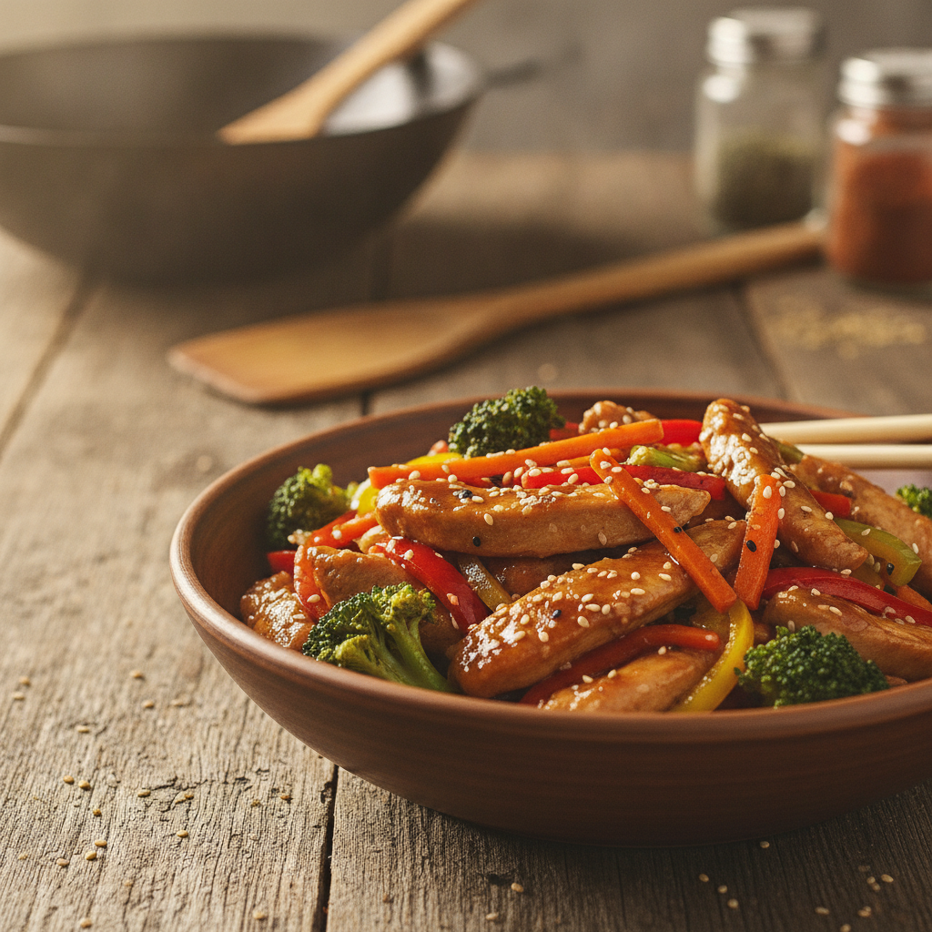 Chinesisch kochen: Poulet mit Gemüse wie beim Profi