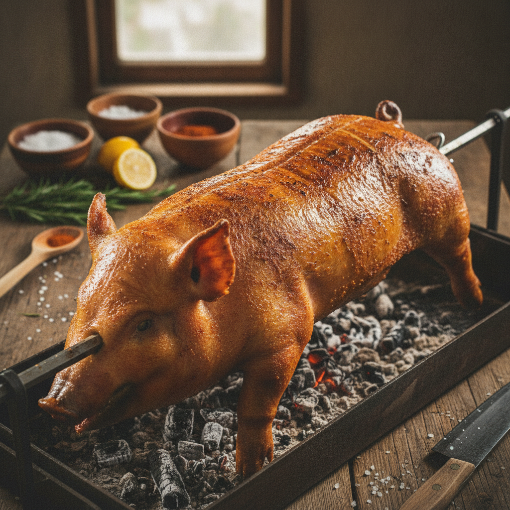 S Spanferkel am Spiess: So glückt de ultimativi Grill-Hit