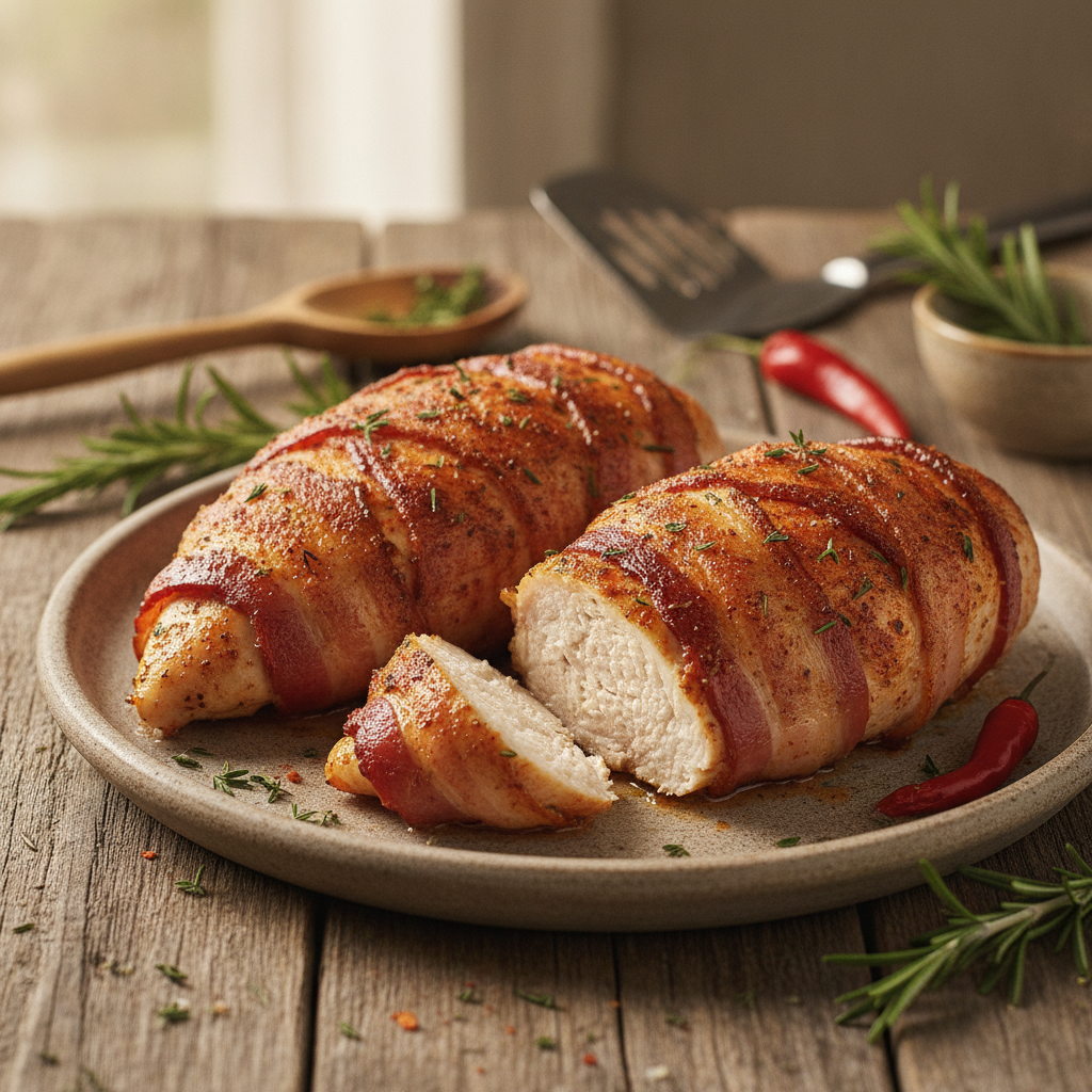 Saftige Pouletbrust mit Speck: Schnelles Ofen-Rezept