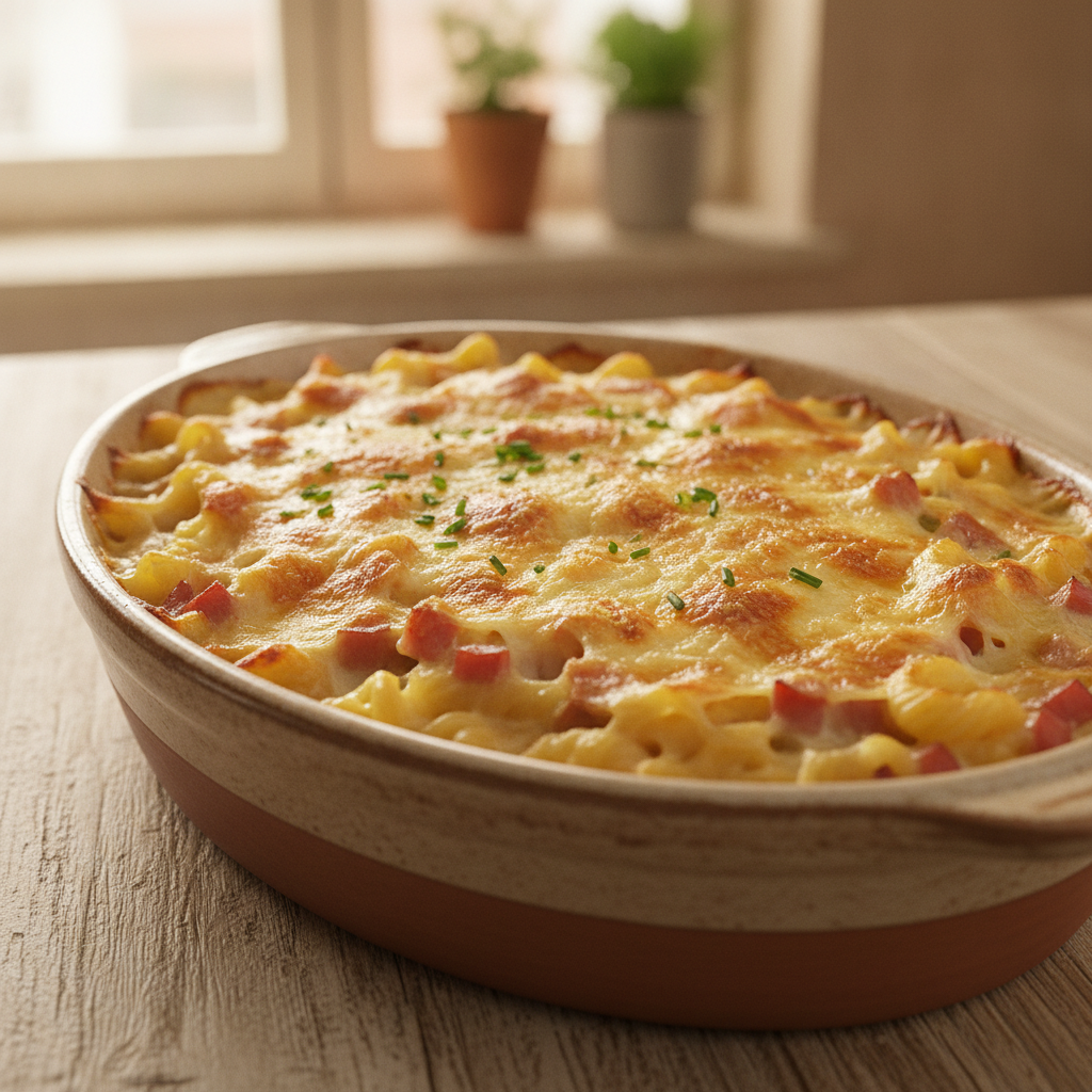 So gelingt der ultimative Hörnli-Gratin mit Schinken