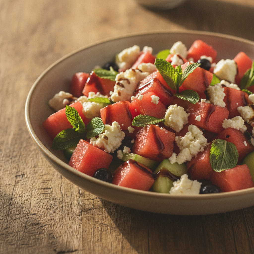 Wassermelonen-Feta-Salat: Das perfekte Sommer-Rezept