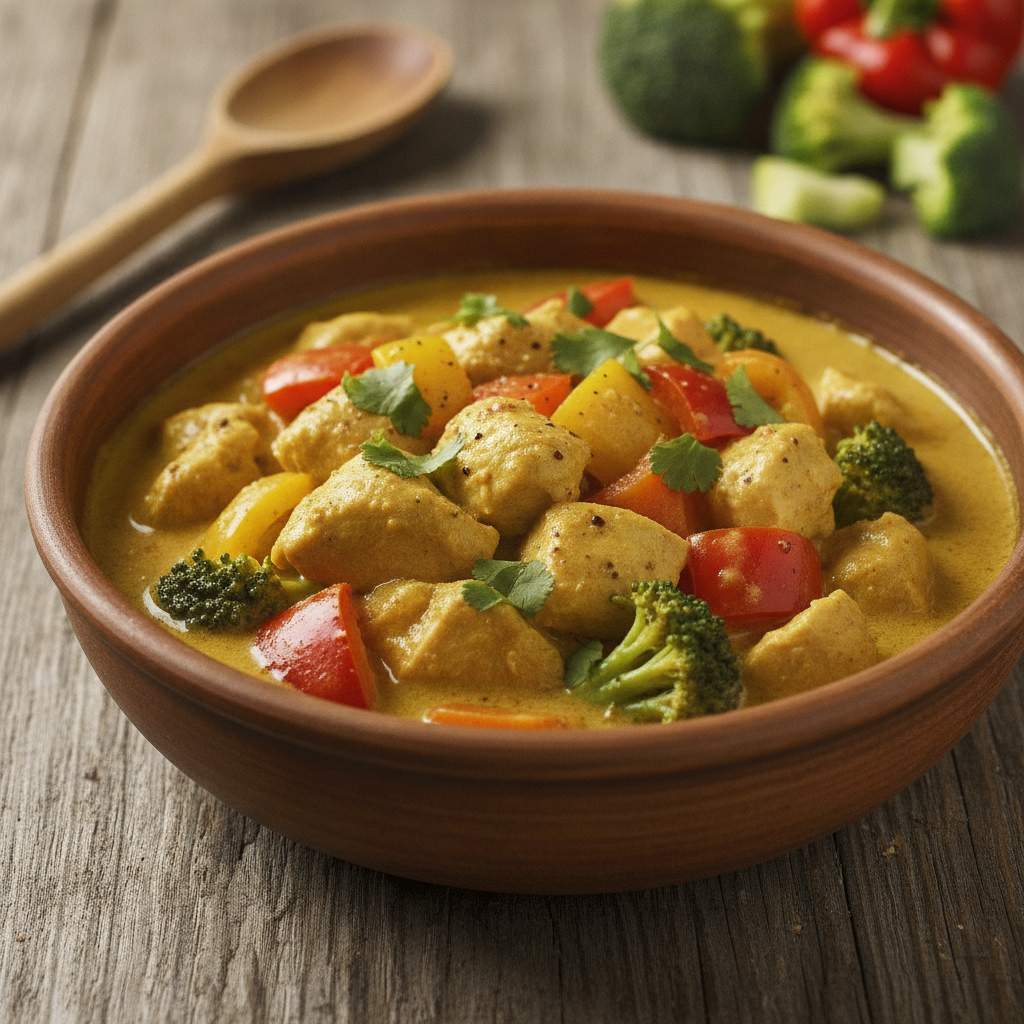 Eifachs Curry mit Poulet und Gemüse: Schnell und fein