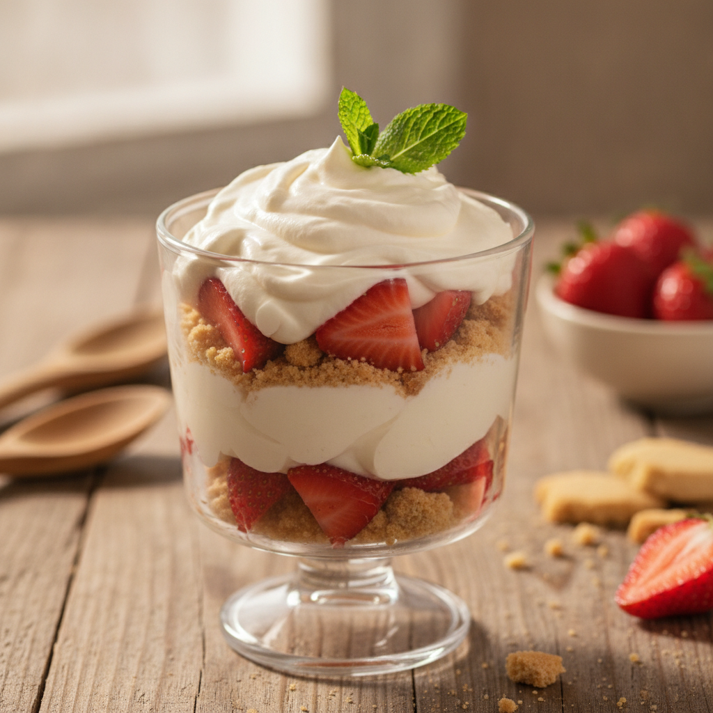 Erdbeer-Dessert im Glas: Einfach & frisch geniessen