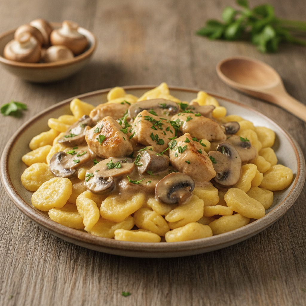 Feine Spätzli mit Poulet-Rahmsauce: Das Profi-Rezept